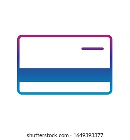 credit card gradient line style icon of money financial item banking commerce market payment buy currency accounting and invest theme Vector illustration