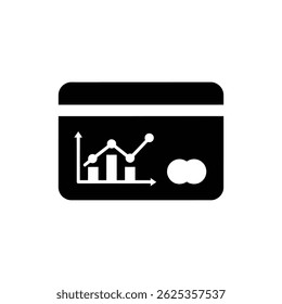 Credit Card with Graph Cutout for Financial Performance Analysis