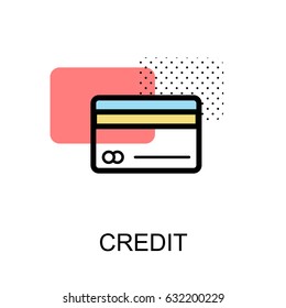 Credit Card Graphic Icon.Vector Illustration