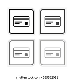 Credit card   grayscale vector icon