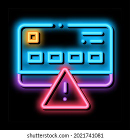 Credit Card Hacking neon light sign vector. Glowing bright icon Credit Card Hacking sign. transparent symbol illustration
