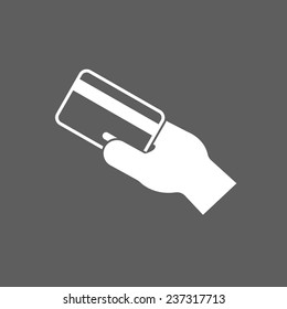 credit card in hand icon