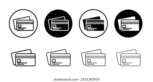 Icono de la tarjeta de crédito (2) logotipo lineal aislado