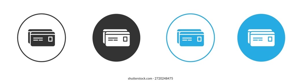 Credit card icon for app and web design. Simple element illustration.