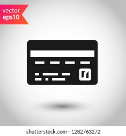 Credit card icon. Bank card outline icon design. Credit card vector sign. EPS 10 flat symbol. Credit card line icon.  