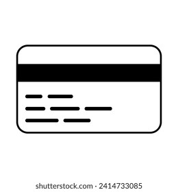 Credit card icon bank plastic card magnetic stripe financial transactions