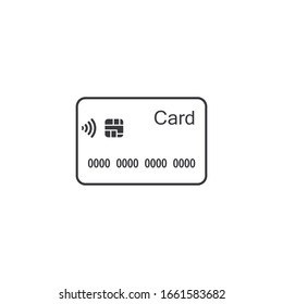 Credit Card Icon, Bank Card Symbol Vector Illustration.