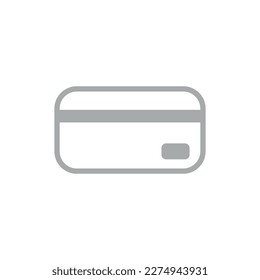 Credit card icon. Bank card symbol. Vector illustration isolated on white background.