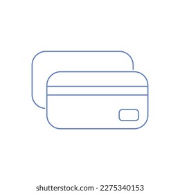 Credit card icon. Bank card symbol. Vector illustration isolated on white background.