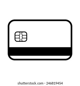 The credit card icon. Bank card symbol. Flat Vector illustration.