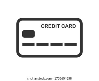 Credit Card icon. Bank, web shop payment symbol. Vector illustration image. Isolated on white background.