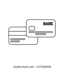 Credit card icon. Basic icon of economy and finance. Line icon.