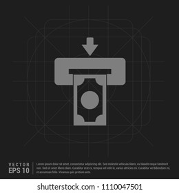Credit card icon - Black Creative Background - Free vector icon
