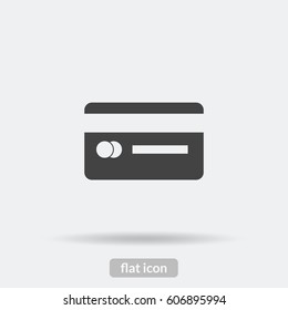 Credit card icon, Black vector is type EPS10.