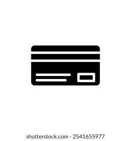 Credit Card icon Black and white outline vector