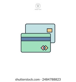 Credit Card Icon. Business Financial theme symbol vector illustration isolated on white background