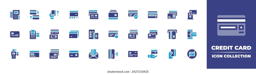 Credit card icon collection. Duotone color. Vector and transparent illustration. Containing pin number, credit card, payment, transfer, no credit card, debit card, security, payment.