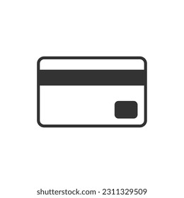 Credit card icon. Debit bank symbol sign. Vector illustration image.