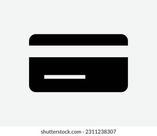 Credit Card Icon. Debit Finance Money Bank Payment Method Loan Commerce Plastic Buy Sign Symbol Black Artwork Graphic Illustration Clipart EPS Vector
