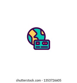 Credit Card icon design. e-commerce icon vector illustration