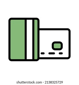 credit card icon design, editable stroke. best used for web, banner, flayer or application. vector illustration EPS 10 File Format