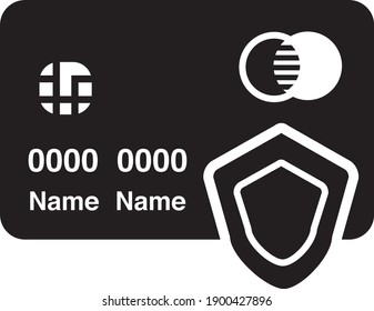 Credit card icon design isolated on white background