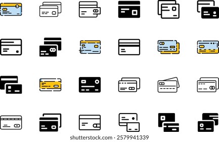 Credit Card icon design set