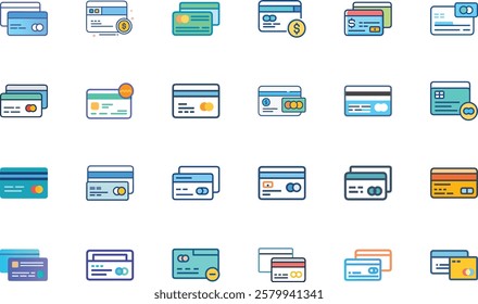 Credit Card icon design set