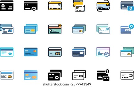 Credit Card icon design set