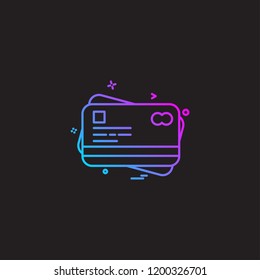 Credit card icon design vector