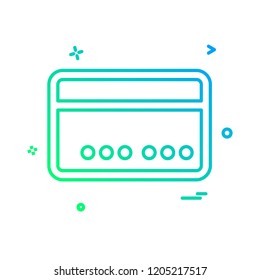 Credit card icon design vector
