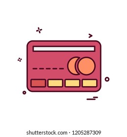 Credit card icon design vector