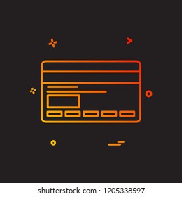 Credit card icon design vector