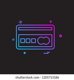 Credit card icon design vector