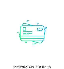 Credit card icon design vector