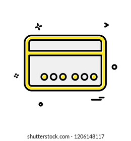 Credit card icon design vector