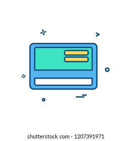 Credit card icon design vector