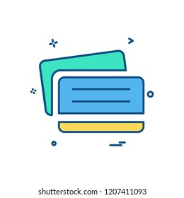 Credit card icon design vector
