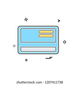 Credit card icon design vector