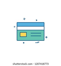 Credit card icon design vector 