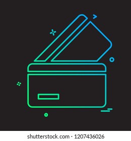 Credit card icon design vector
