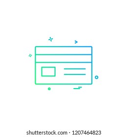 Credit card icon design vector 