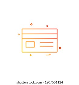 Credit card icon design vector 