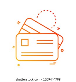 Credit card icon design vector