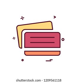 Credit card icon design vector