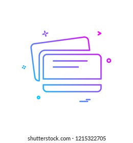 Credit card icon design vector