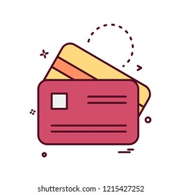 Credit card icon design vector