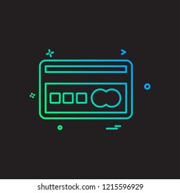 Credit card icon design vector