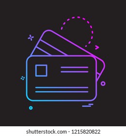 Credit card icon design vector