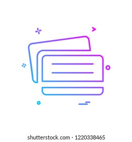 Credit card icon design vector